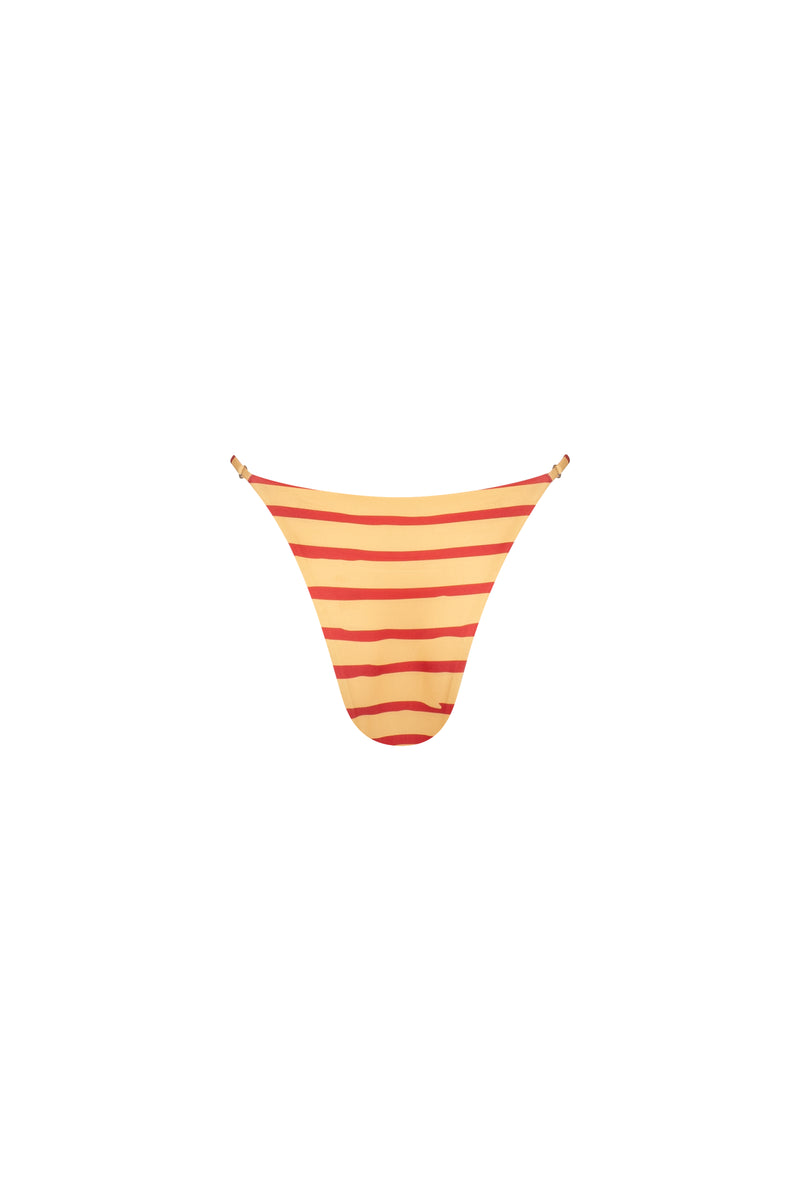 THE SANDS ECO STRING BOTTOMS - YELLOW/RED STRIPE