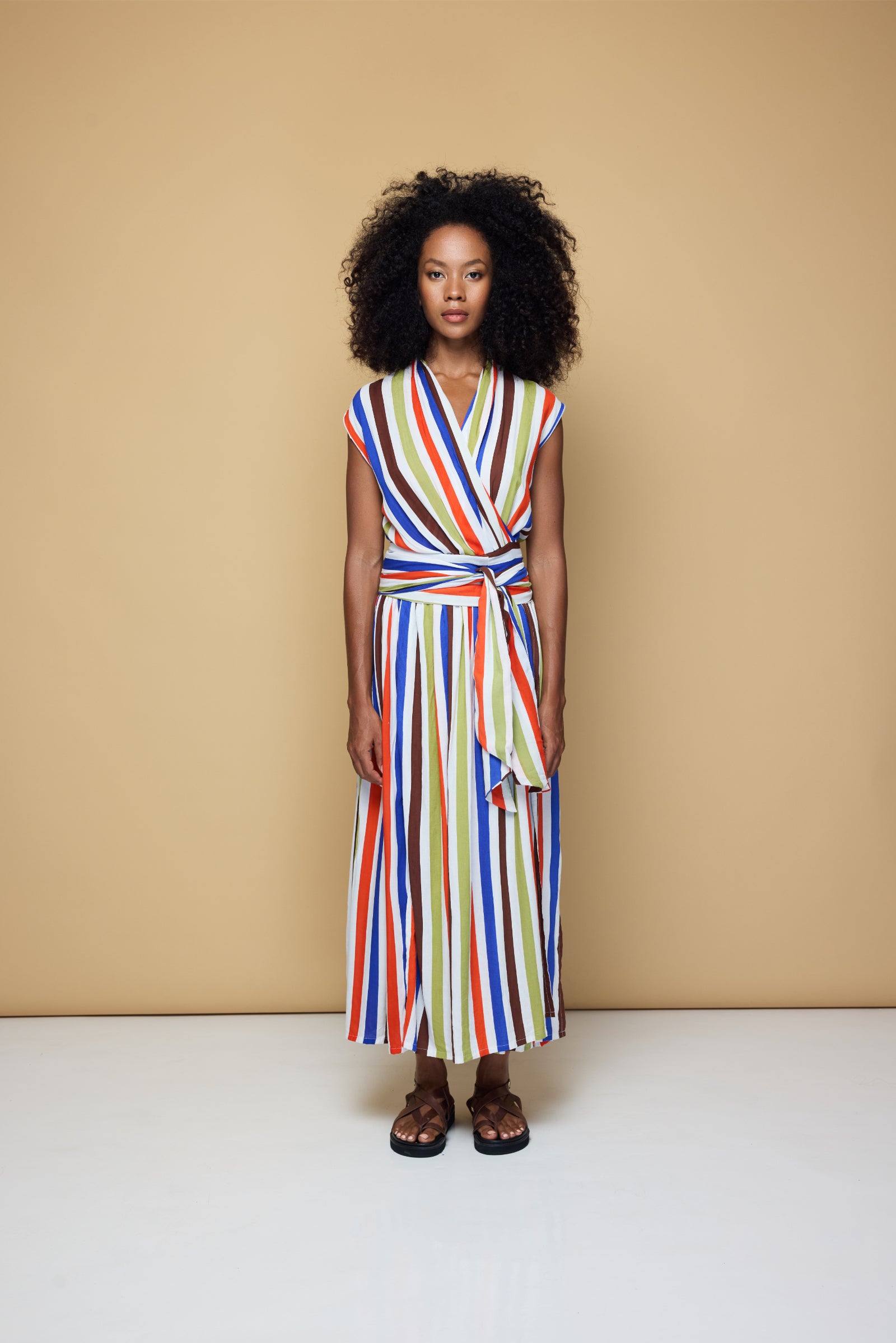 THE POINT DRESS MAXI- COOLIO STRIPE