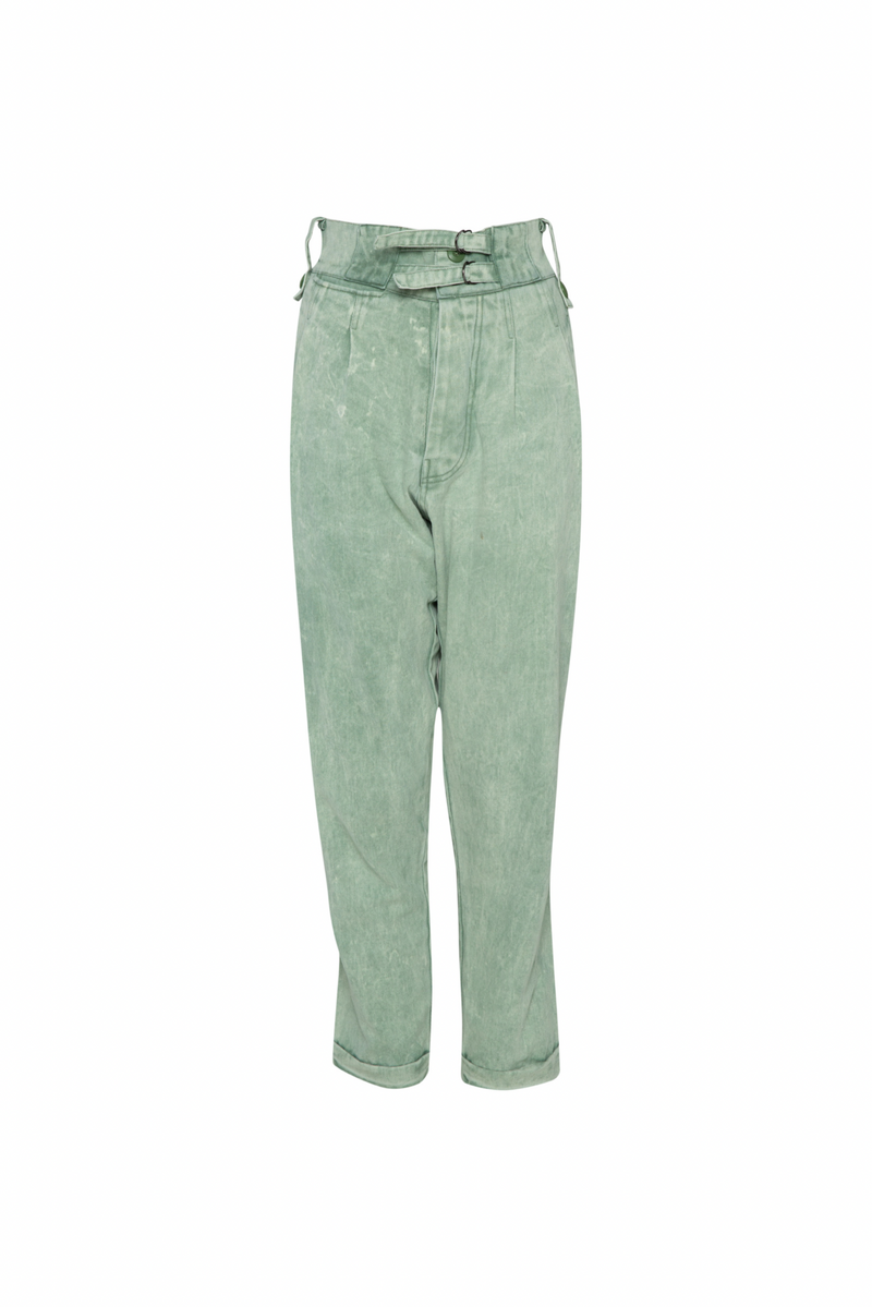 THE PERRY LONG  PANTS - STONE WASHED GREEN