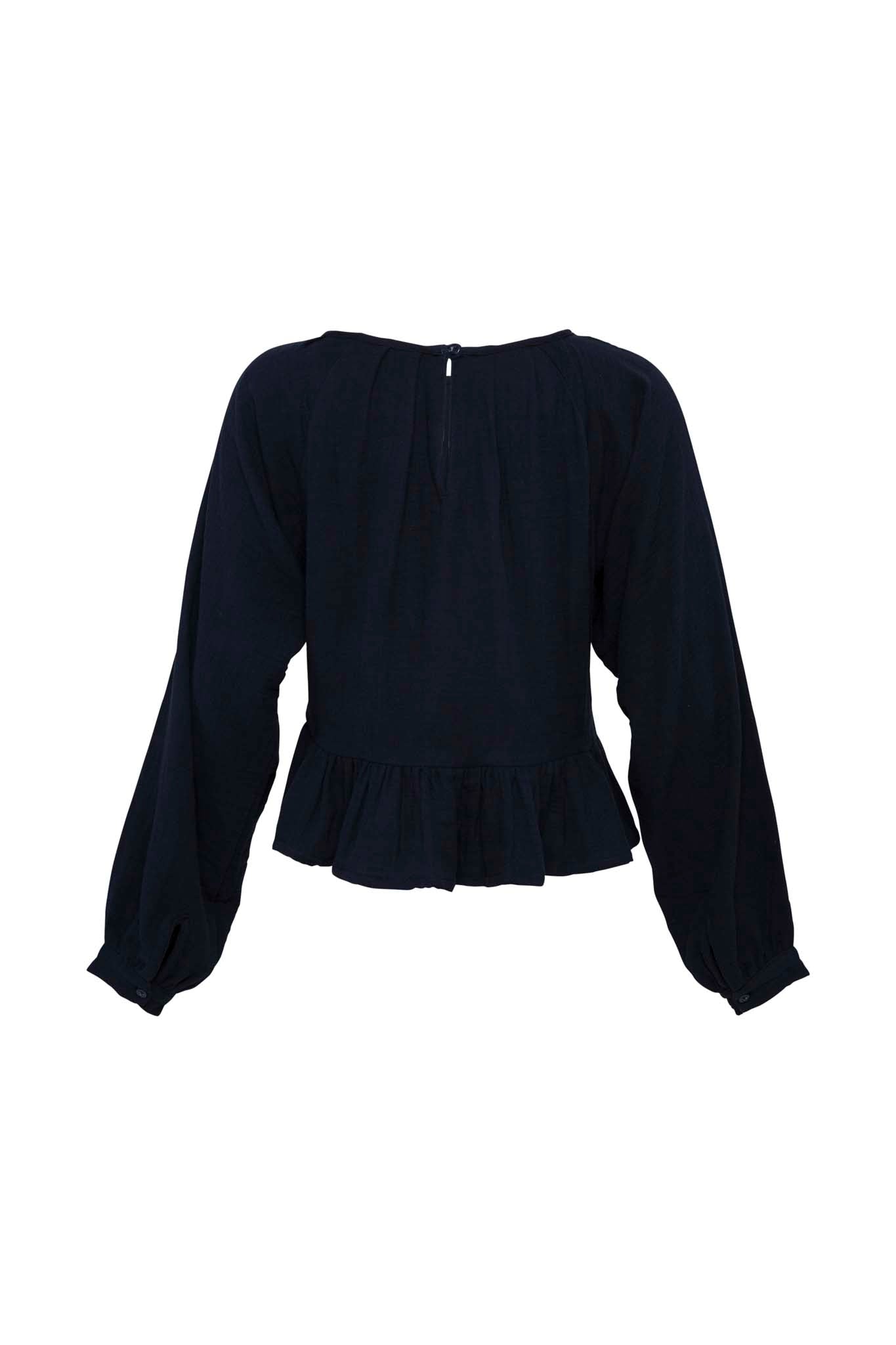 THE DYLAN COTTON TOP - INK BLUE