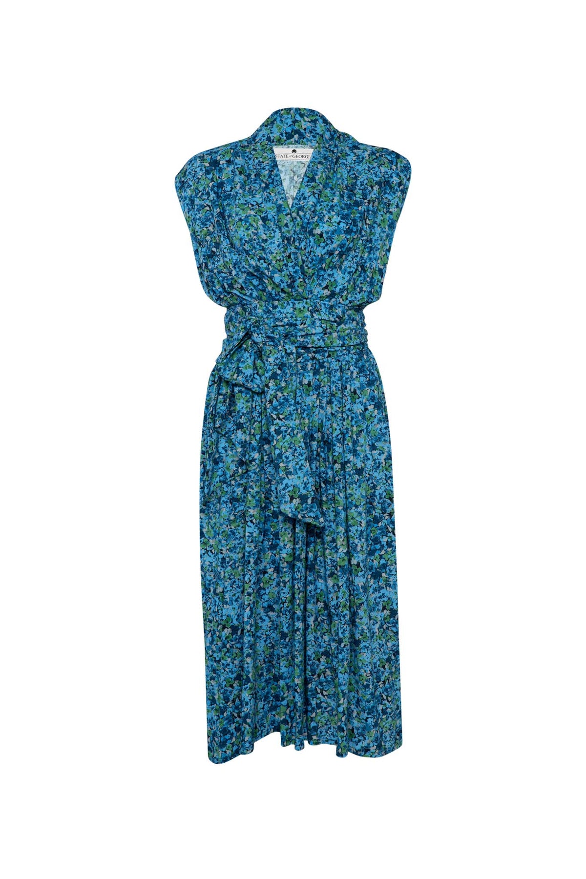 THE POINT DRESS - FLORAL EXPLOSION BLUE