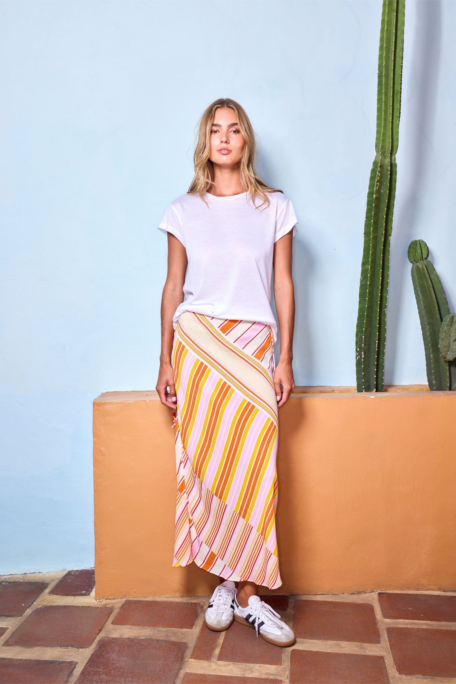 THE PAMELA SKIRT - SOLEIL STRIPE