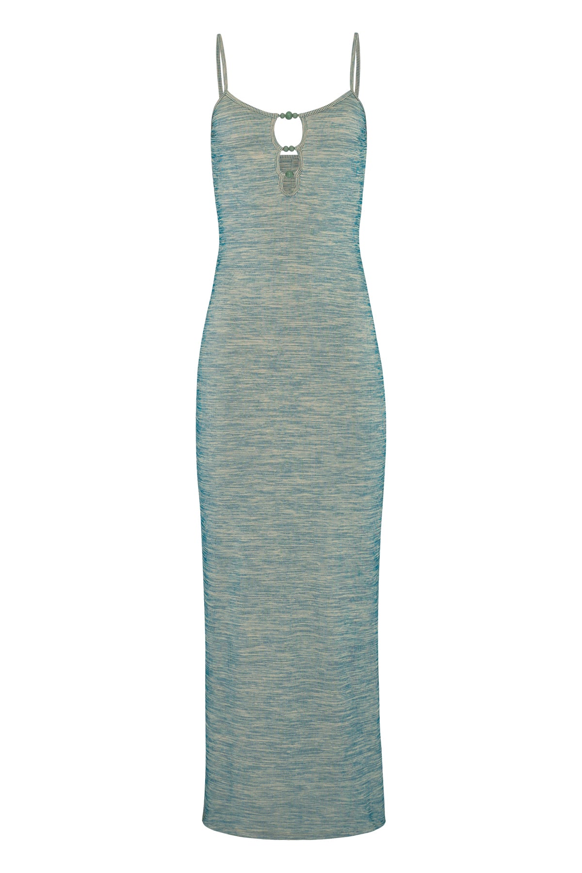 THE STATEMENT DRESS - MOTTLED GREEN