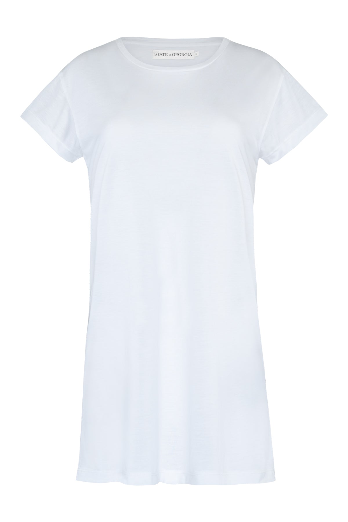 THE MONROE T-SHIRT-mini dress  - BLEACHED WHITE