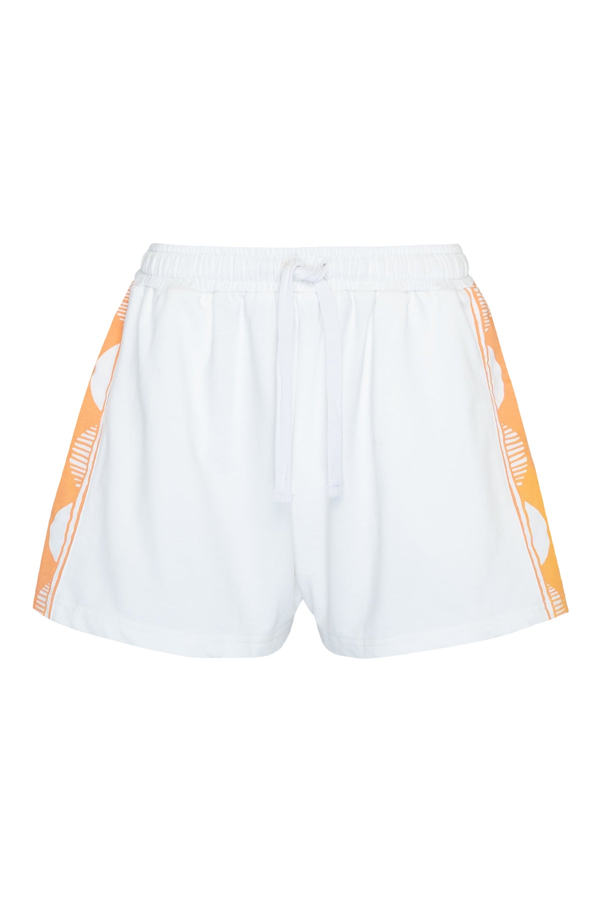 THE CALI SHORTS - OFF WHITE SUN BURST BOARDER PRINT