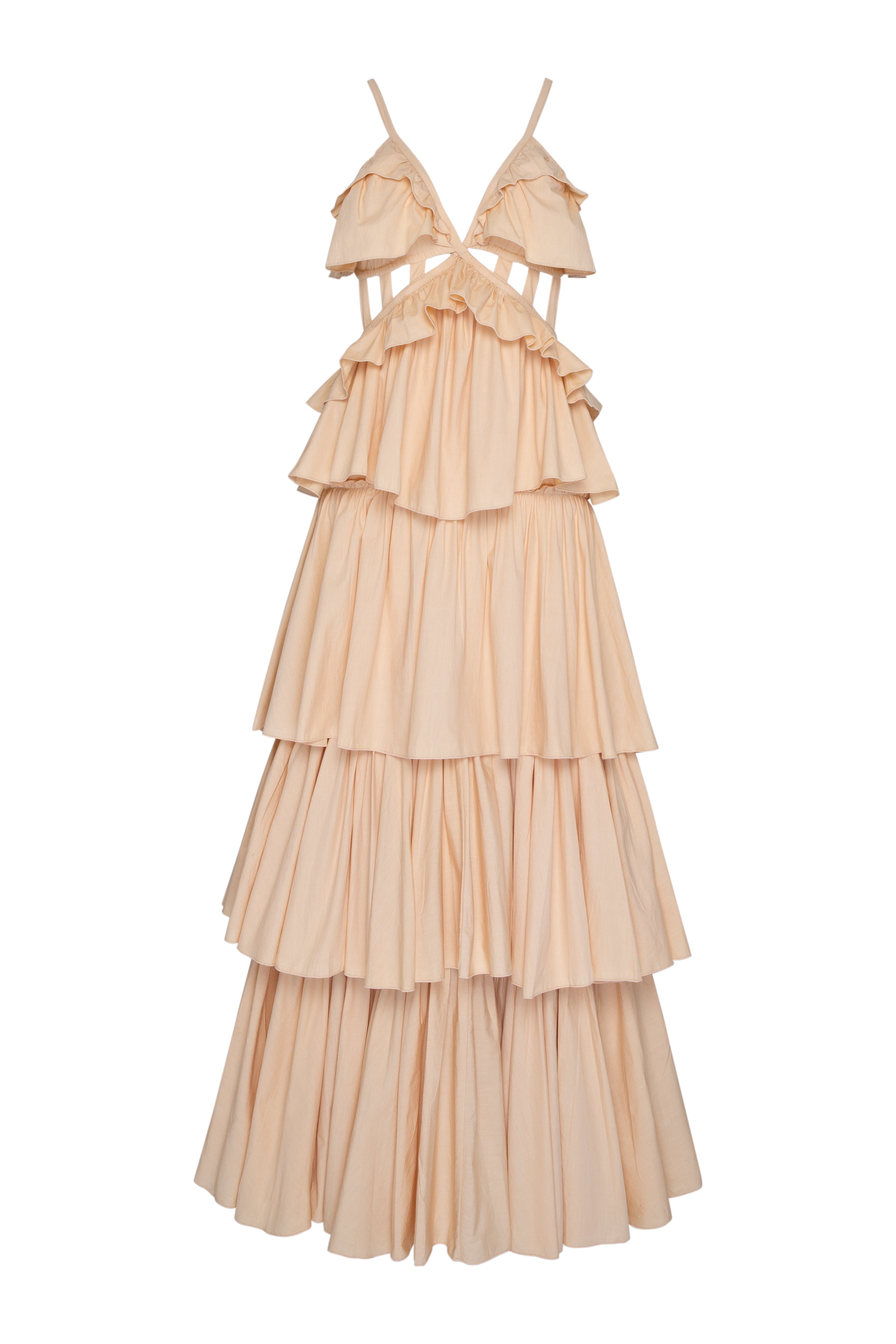 THE UTOPIA RUFFLE DRESS - SAND