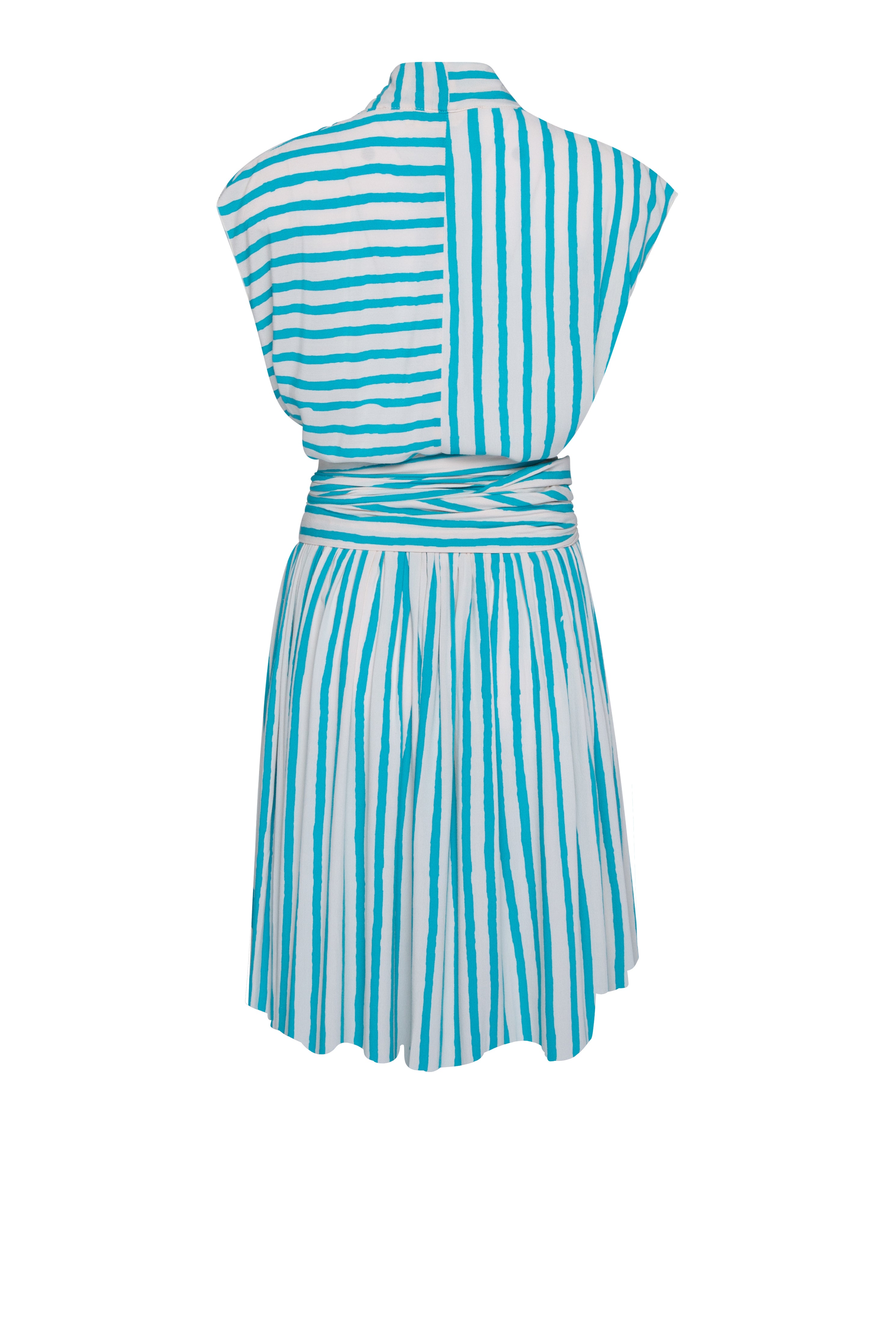 THE POINT DRESS SHORT - BLUE FILM STRIPE