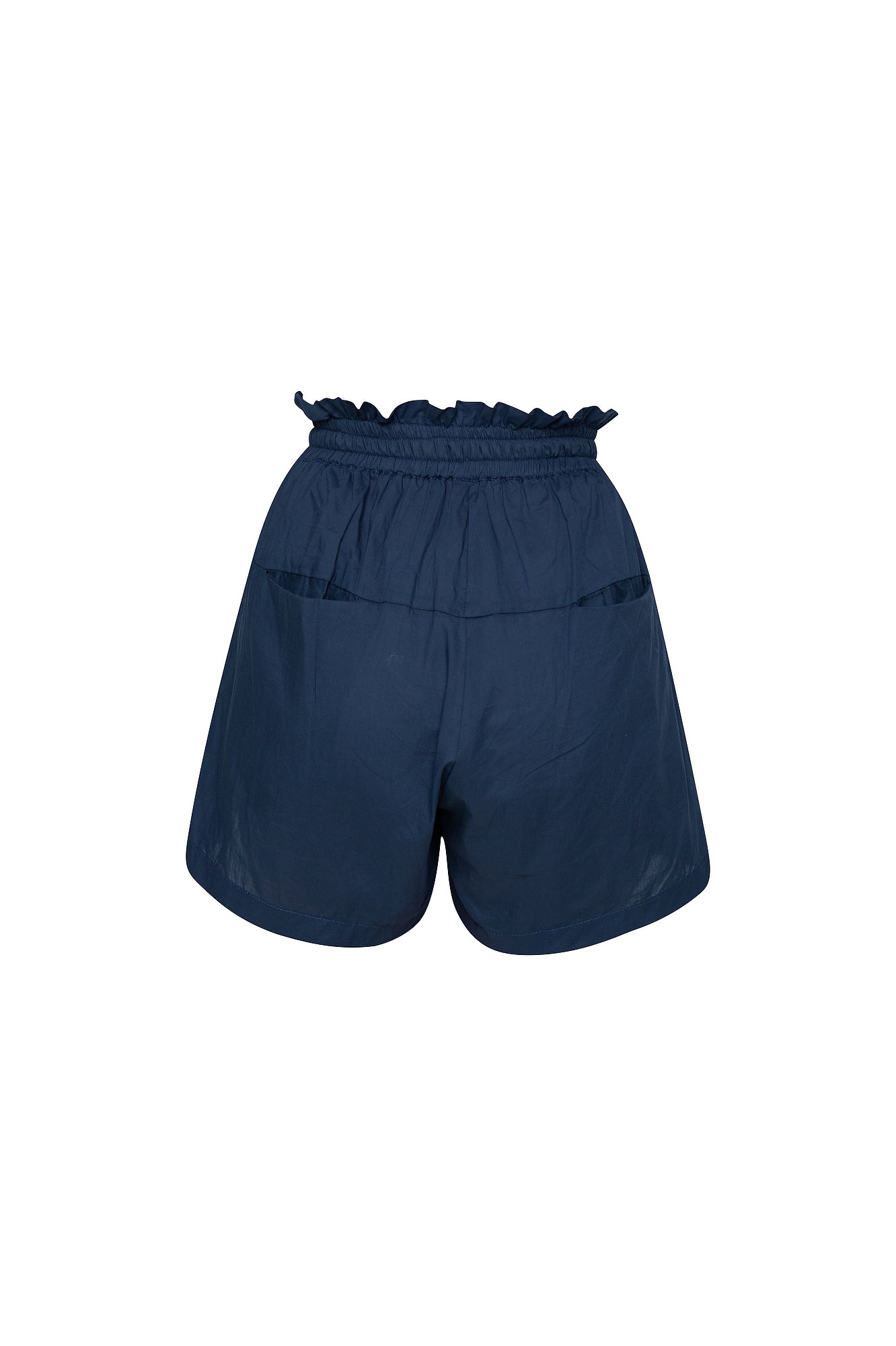 THE PAPERBAG DRAWSTING COTTON SHORT - NAVY BLUE