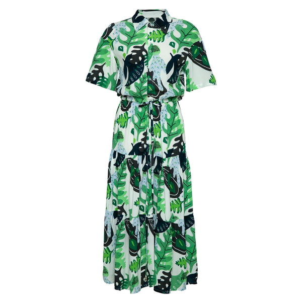 THE WALK IN THE PARK DRESS -  Cactus Green