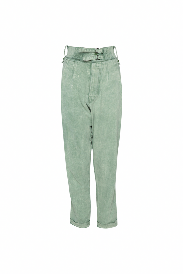 THE PERRY LONG  PANTS - STONE WASHED GREEN