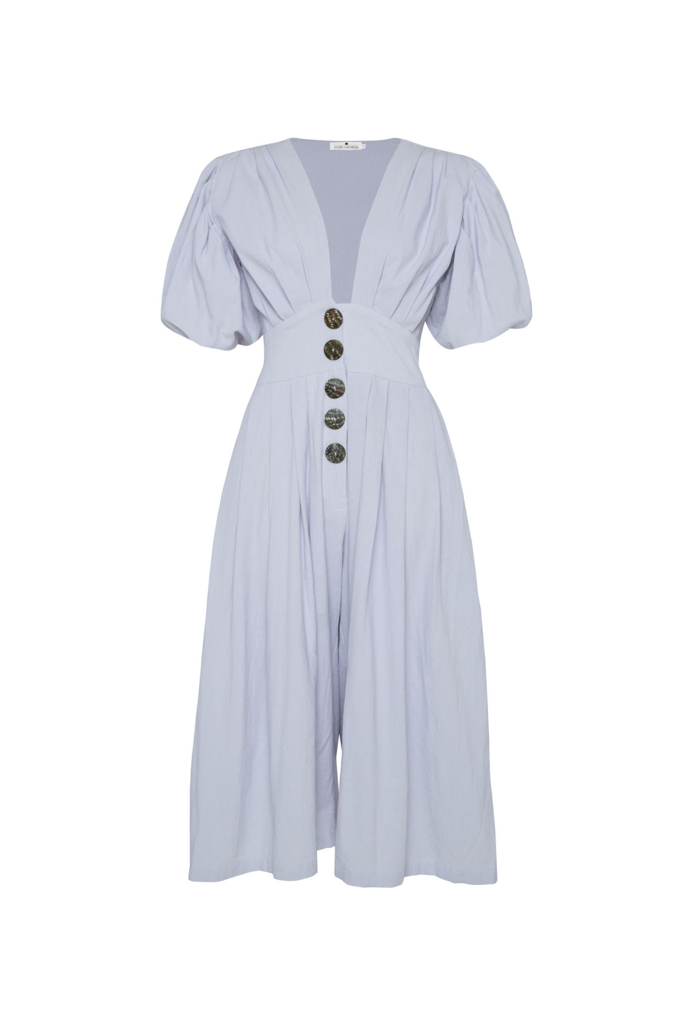 THE JAIME JUMPSUIT CULLOTES  - LILAC / CHARCOAL BUTTON