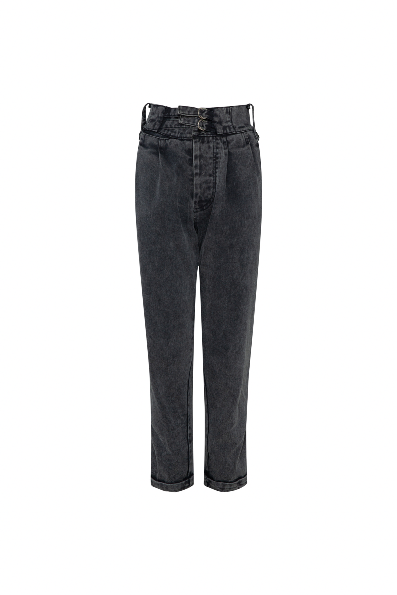 THE PERRY LONG  PANTS - STONE WASHED  BLACK