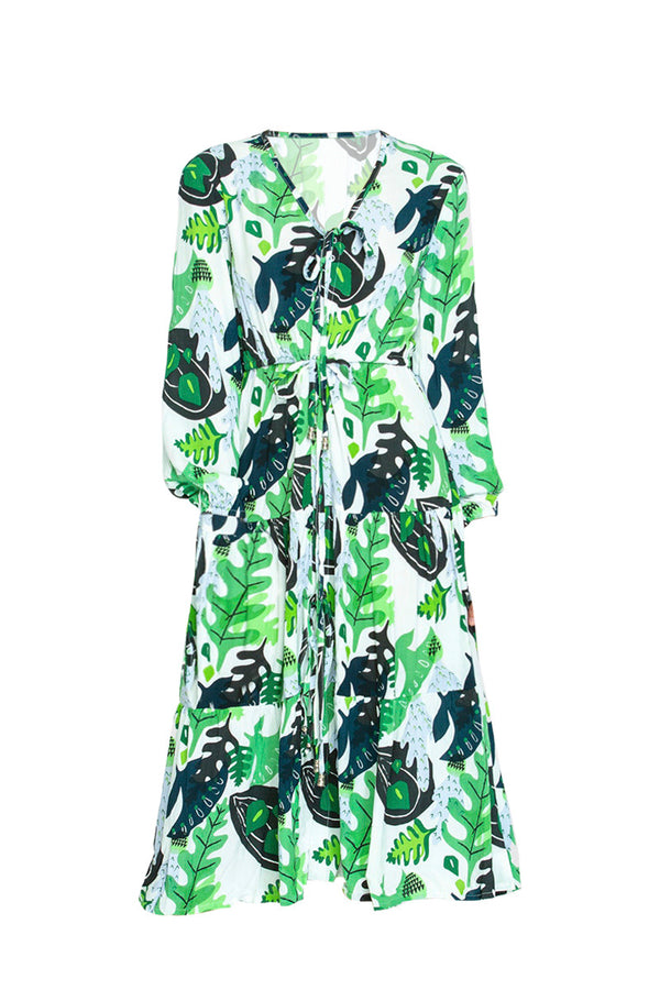 THE PARACHUTE DRESS IN CACTUS GREEN